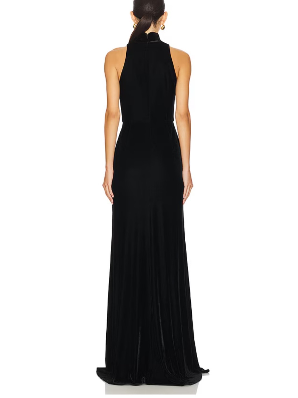 Sau Lee Ariana Gown in Black Velvet Size 8 - Picture 2 of 10